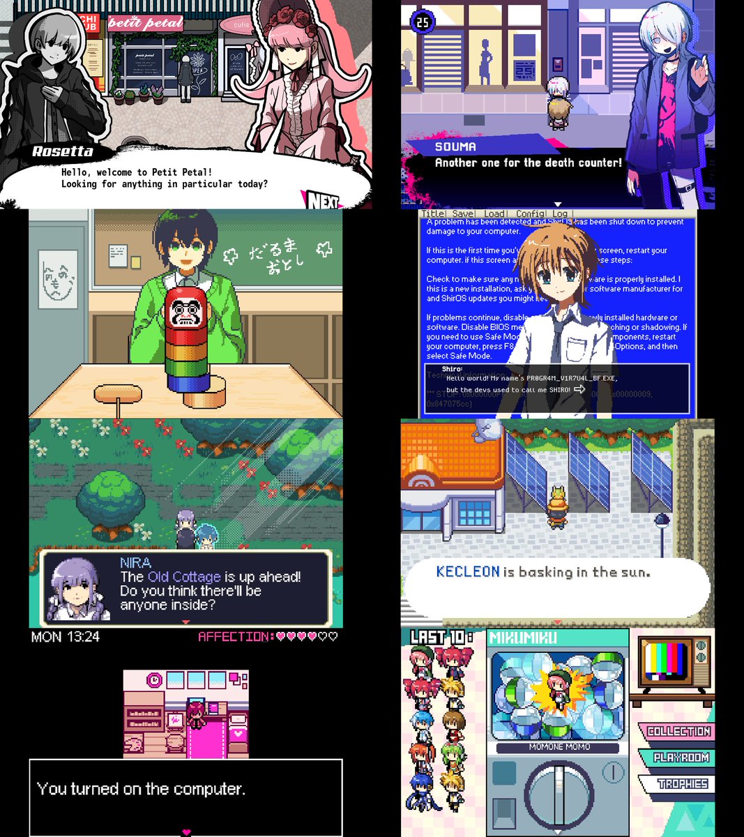 wobbuuu's tweet photo. i've started too many RPG maker projects that i never finished😭😭😭😭

so here's some of them
i wouldn't say ive given up on all of them tho
also i DREW EVERYTHING HERE MYSELF!!

do any of them in particular interest you???? :o
maybe i will find motivation again....one day...... https://t.co/TcwCTCSEpb