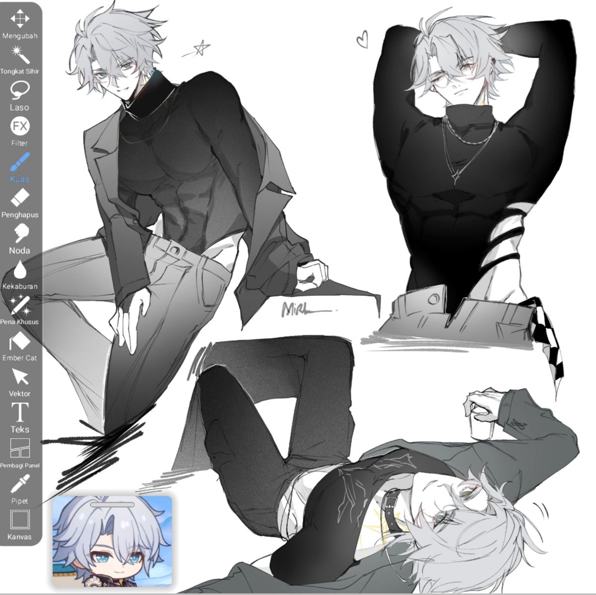 Mizuiru1's tweet photo. Doodling phai chan
(Planning an au with this design) 
#phainon https://t.co/GIe6wUCF0P