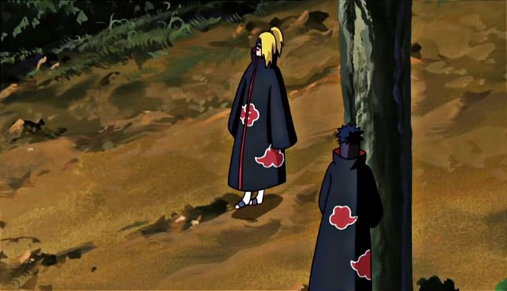 heriozu's tweet photo. cant stop thinking about obito shaking his ass at deidara. like, i need to know whose idea that was and why they think obito shaking his ass will make deidara stop being mad at him? https://t.co/F5amwWlsQu