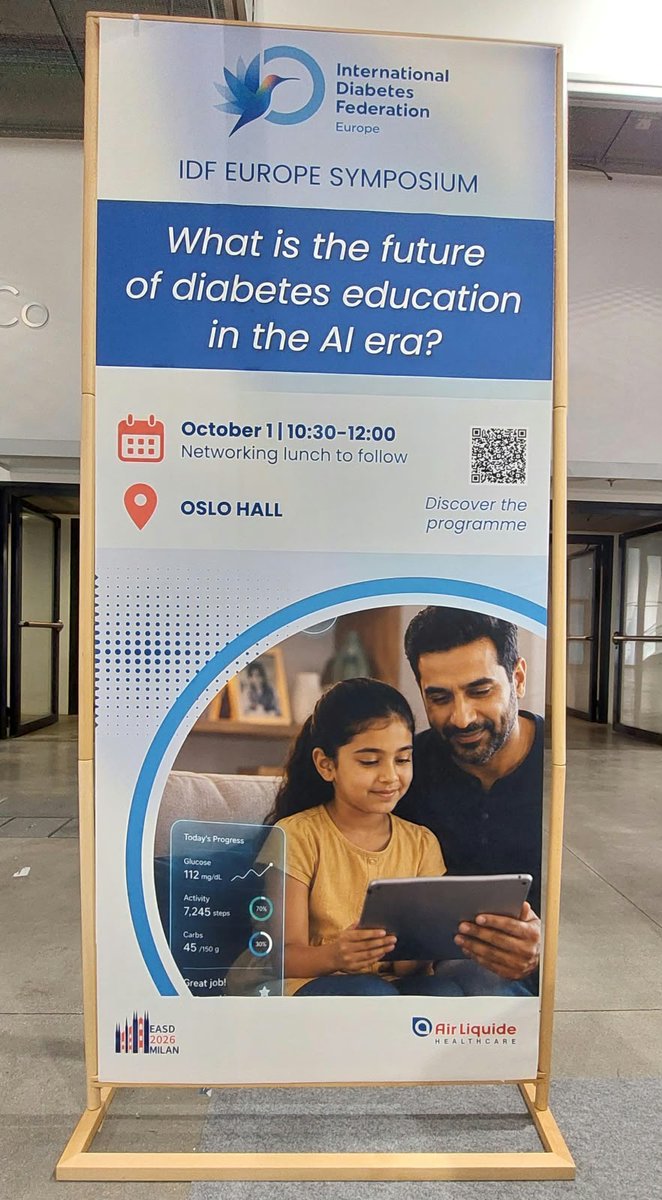 IDFEuropeBXL's tweet photo. ๐ Attending #EASD2026?
๐ Drop by our booth in the Community Plaza, get a health check at our Mobile Unit and don't miss our symposium on Thursday at 10:30 in the Oslo Hall!
#ScreeningWeek #KnowYourNumbers https://t.co/zF2AUzl4On