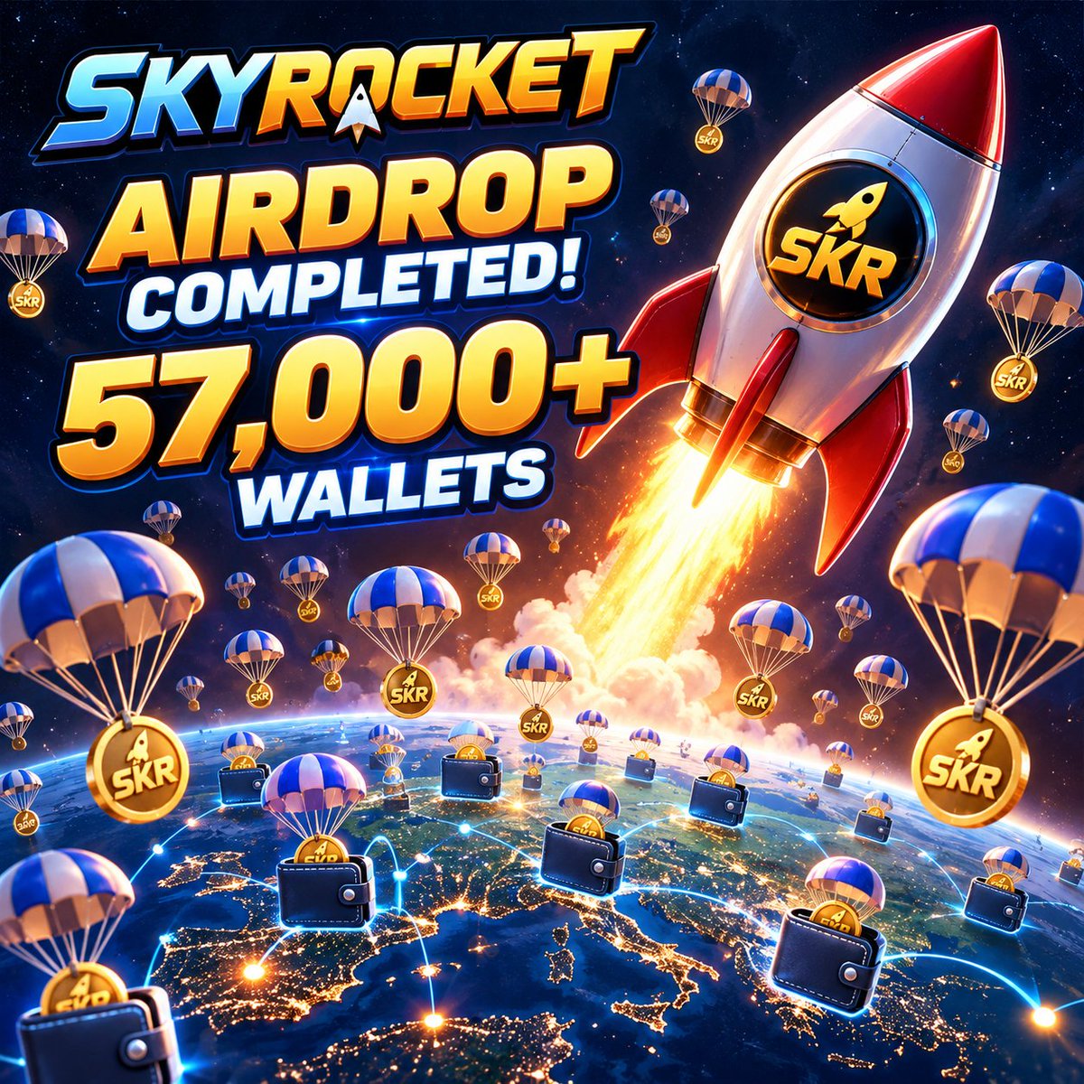 SkyRocket_Pulse's tweet photo. AIRDROP COMPLETED!
Every wallet that sacrificed at least $100 during the #PulseChain sac phase has received a symbolic 100 SKR.
may be symbolic today. but who knows what tomorrow brings?

Welcome aboard, SkyRocket holders! 🔥
#SkyRocket #Airdrop #PLS #HEX #PLSX #INC #HEXICAN #SKR https://t.co/I6X4uaVEvW