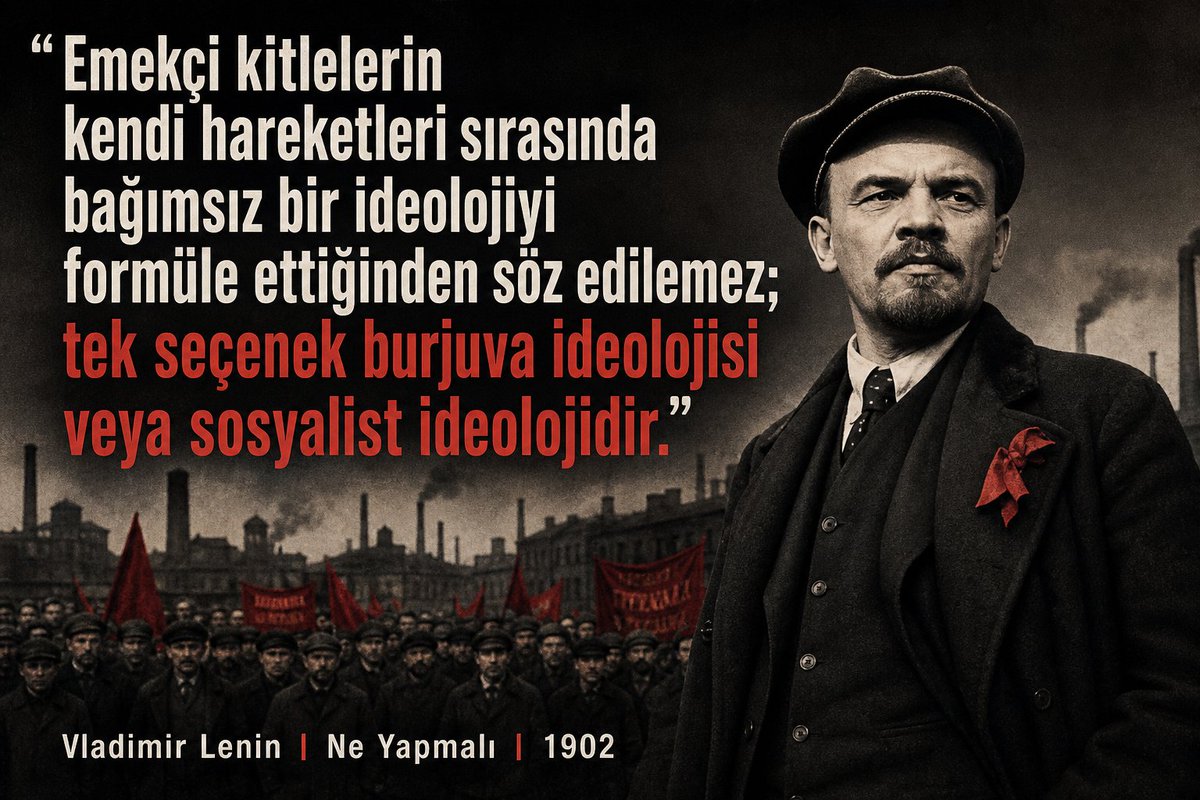 athe_comm's tweet photo. Burada işçi sınıfının kendiliğinden hareketinin önemi küçümsenmez ve tersine, kapitalist ideolojinin gündelik yaşamda egemen olduğu vurgulanır. Sınıf bilinci, mücadele içinde sosyalist teoriyle birleşerek burjuvazinin düşünsel hegemonyasını aşar ve devrimcileşir. https://t.co/7Od71sBam7