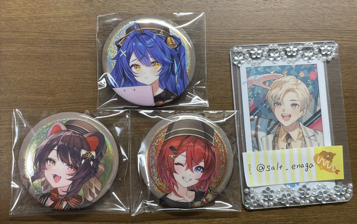 salt_enaga's tweet photo. 【交換】 にじさんじ 缶バッジ ビスケット

譲 ▶︎ 写真1-2枚目

求 ▶︎ 同種3枚目の方

郵送交換希望
おひとつからでも⭕️
お気軽にお声掛けください https://t.co/rl5De6Kpj1