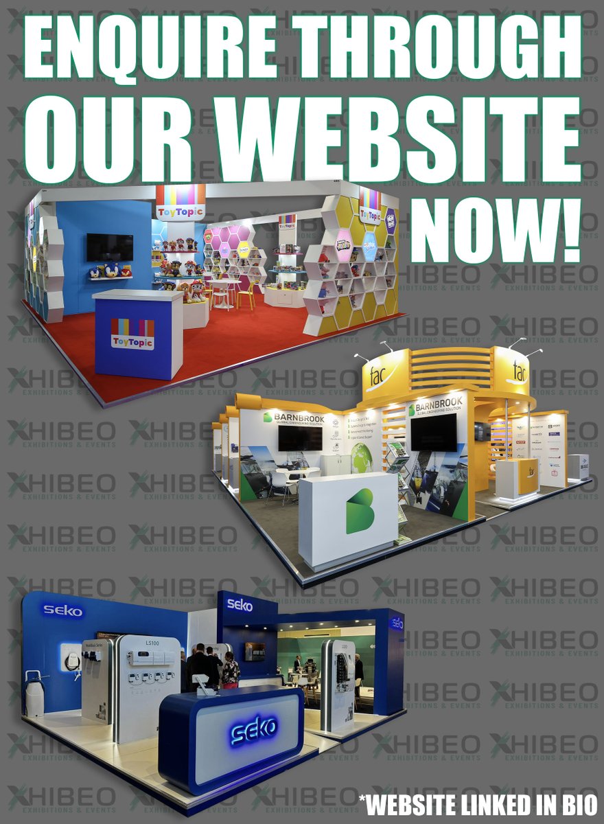 Xhibeo's tweet photo. Your next exhibition stand starts here!🚀
Whether you're looking to make a bold statement, showcase your products or create a space that brings your brand to life, we can make it happen.
👉🏽Enquire through our website - link in bio!
#exhibition #xhibeo #business #standdesign https://t.co/HBqZDXAefN
