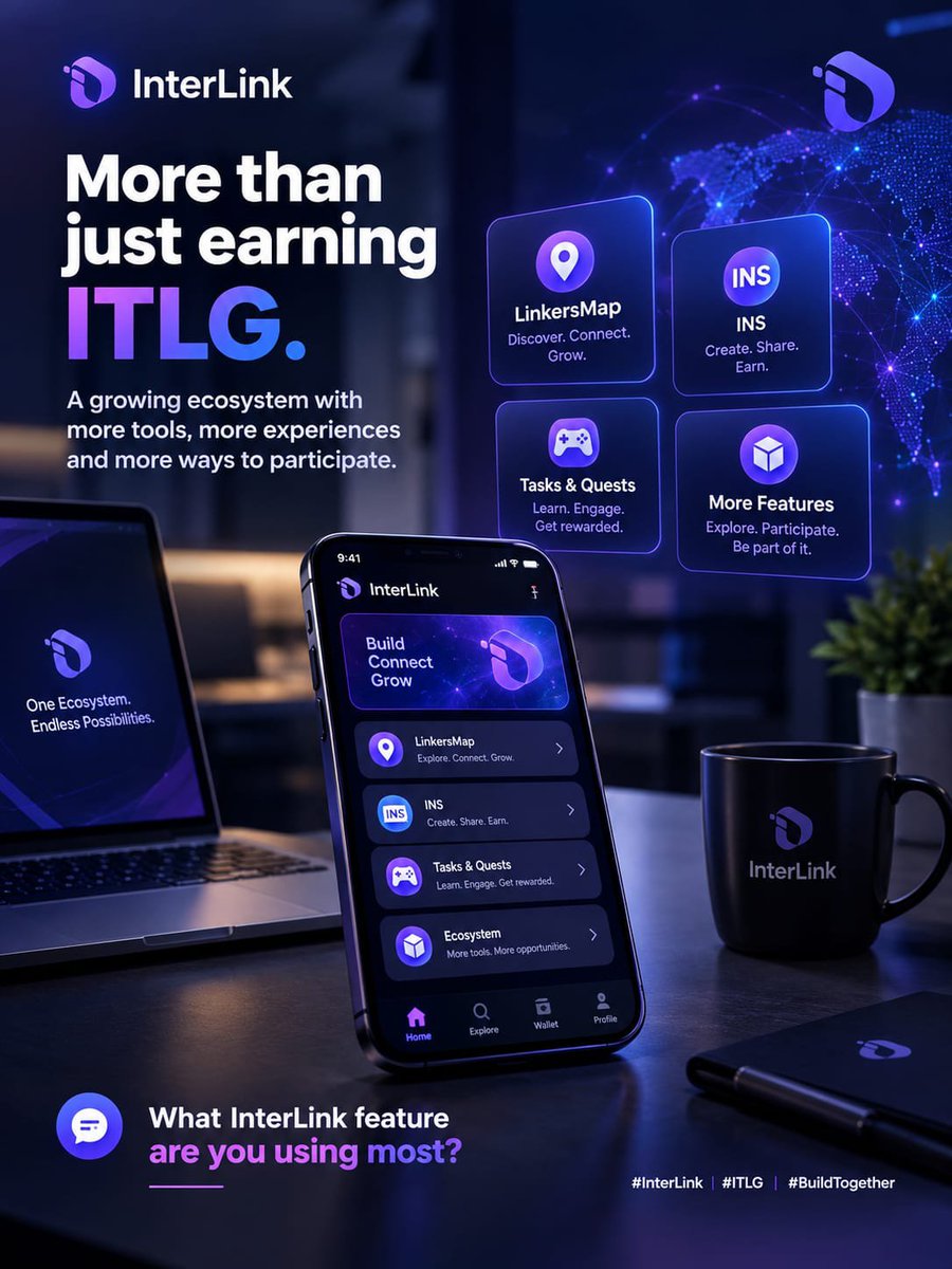 feeling_web3's tweet photo. InterLink isn't just about earning ITLG.
The ecosystem is expanding, LinkersMap, INS, and more, giving users new ways to participate beyond the daily check-in.

Which feature are you using most?

#InterLink #ITL #ITLG @inter_link @itl_fdn @kv_interlink @reina_itl @itlx_defi https://t.co/z6UjEHhveb