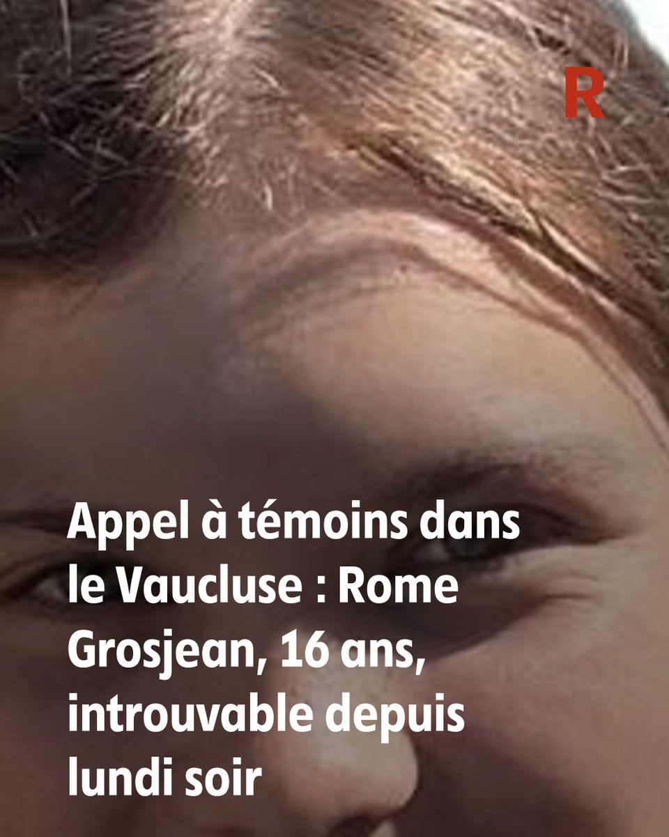 larep_fr's tweet photo. La gendarmerie du Vaucluse lance un appel à témoins après la disparition inquiétante à Lapalud de Rome Grosjean, une adolescente de 16 ans.
➡️ https://t.co/ZW4J92sLG7 https://t.co/2bMjMa28Xp
