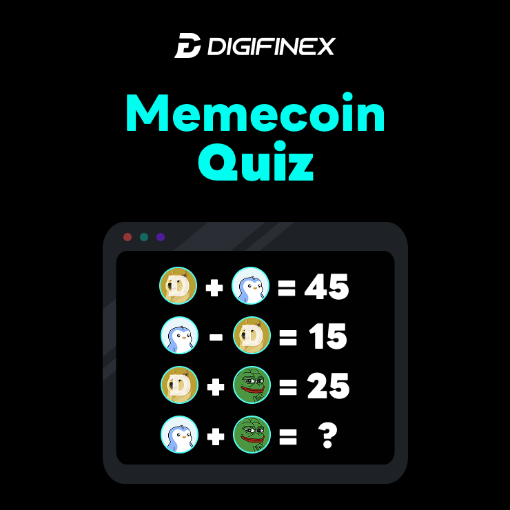DigiFinex's tweet photo. Think you can solve this? 👀

💰 $100 USDT up for grabs!

To enter:
1️⃣ Follow @DigiFinex
2️⃣ RT + comment your answer below 👇

Good luck! https://t.co/Q0c9yna4k5