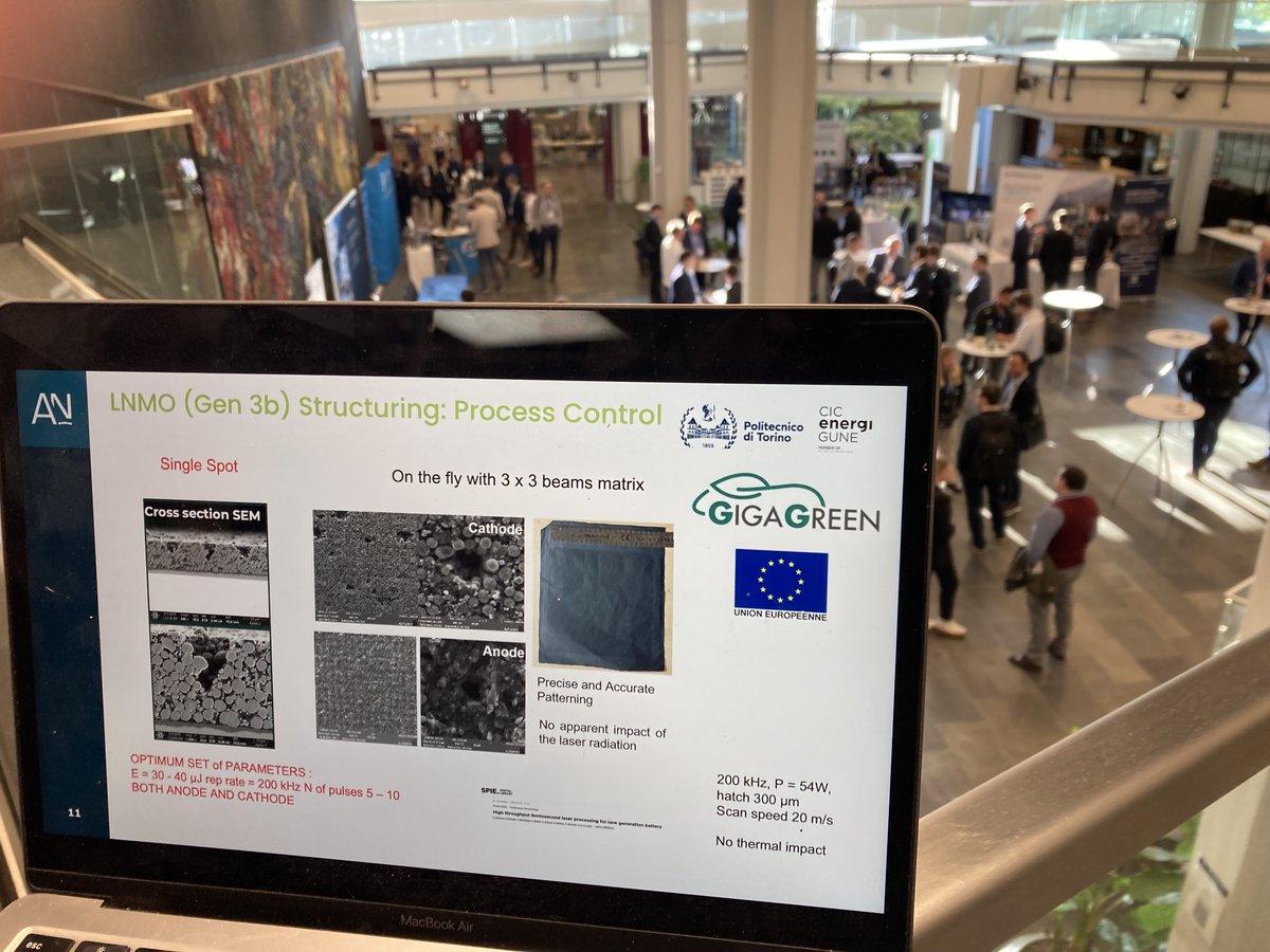 GIGAGREEN_'s tweet photo. A step towards industrial production rates: Laser structuring can improve electrolyte wetting and fast-charging performance.   🔗 Read the full news at: https://t.co/OtZhpjtEXz https://t.co/YSOA4mybJP