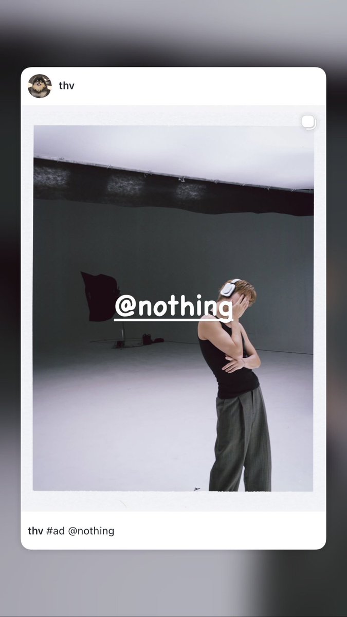 _TKASIA's tweet photo. 📸 #TAEHYUNG [thv] Instagram stories update!

🐯: @/nothing

Taehyung shared his own post and Nothing’s post about introducing him as the brand global ambassador on his IG story! 

Engage: 🔗https://t.co/y7dlGsT2Hx
🔗https://t.co/7PvwGwo4eX

#TAEHYUNGxNOTHING
#VxNOTHING https://t.co/rYvgldjd9n
