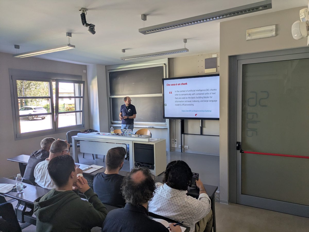 codiceplastico's tweet photo. Sabato eravamo a Pordenone per 1nn0vAI 2026 🎤

Alessandro ha parlato di agenti AI che lavorano in squadra dall'analisi al codice, Alberto di un RAG costruito da zero per un progetto vero.

Grazie a 1nn0va e a chi era in sala!

#ai #RAG #aiagents https://t.co/qgPl5aEZo4