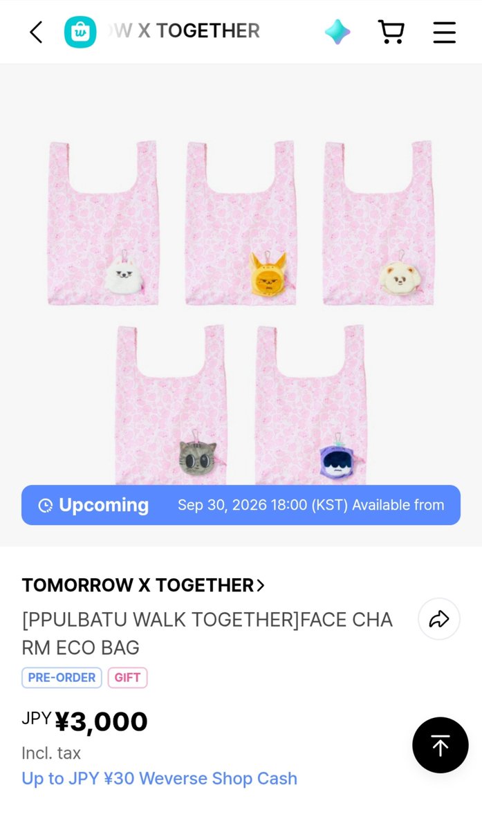 tyuniebin05's tweet photo. OMG THIS IS VERY USEFUL FOR ME!!! HAHAHAH FACE CHARM ECO BAG WAAAAH SO CUTE 🥺💕 https://t.co/uqvqU0K8bX