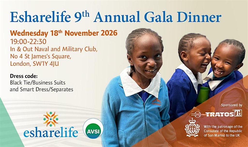 eShareLife's tweet photo. Join us for an unforgettable evening bringing together friends united by a shared commitment to positive change.
Have you secured your place yet?
Tickets:
https://t.co/fzc90IQpXO
#Esharelife #EsharelifeGala #MichaelMainelli #AVSIKenya #CharityEvent https://t.co/gytfJAcDZz