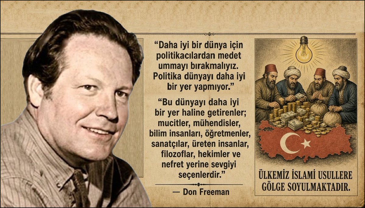 pusula1sozler's tweet photo. Daha iyi bir dünya için politikacılardan medet ummayı bırakmalıyız. Politika dünyayı daha iyi bir yer yapmıyor.
+++
— Don Freeman
#DonFreeman
#BilimVeSanat
#Üretenİnsanlar
#DahaİyiBirDünya
#SevgiNefretYerine
#PolitikaDeğilÜretim https://t.co/GLtRnMStzN