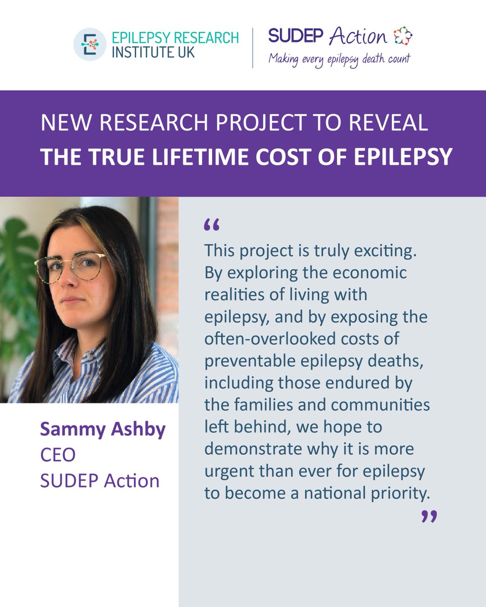 SudepAction's tweet photo. A major new research project is launching to uncover the true lifetime cost of #epilepsy.

The @EpilepsyInst and SUDEP Action will examine how funding and resources are being spent across epilepsy care, and where gaps and inefficiencies are creating risk: https://t.co/D34pCCAaQo https://t.co/3OMgfEx7Ph