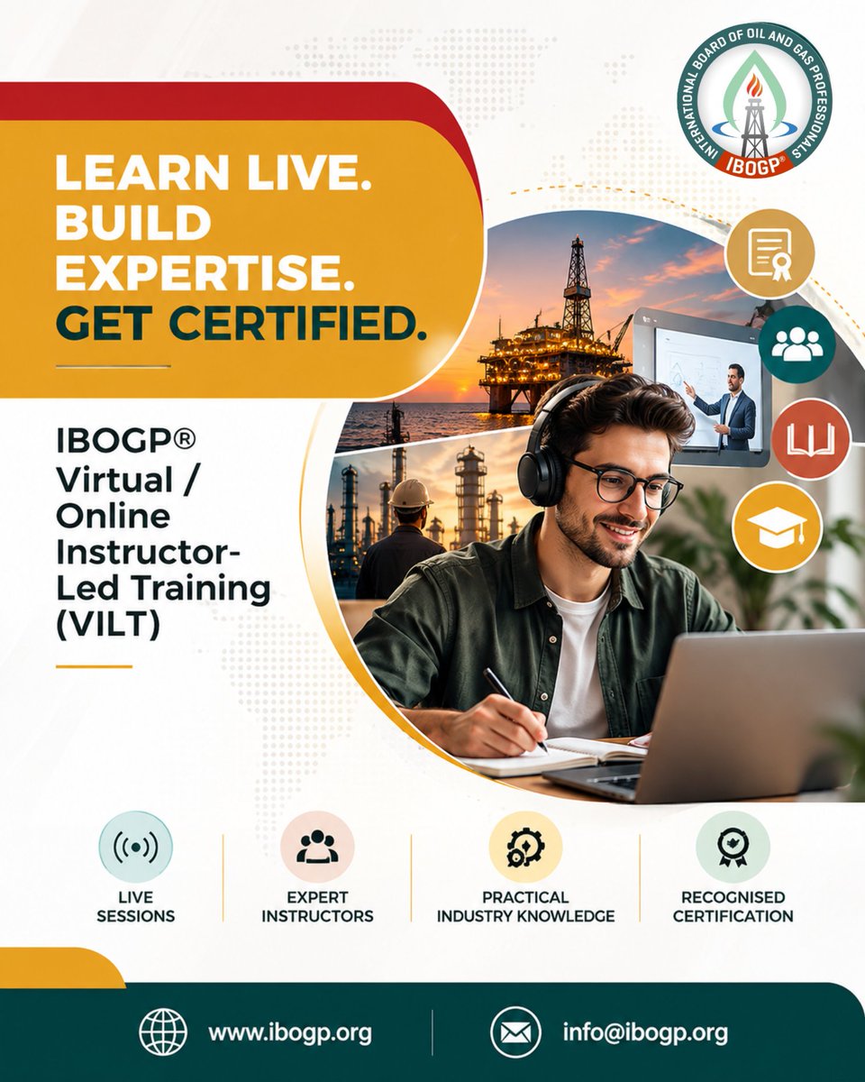 Ibogp_'s tweet photo. What if professional certification preparation could fit around your work—not the other way around? 💻⚙️

#onlinetraining #virtualtraining #energyindustry  #esg #vilt #ibogp

📩 CONTACT

📧 info@ibogp.org

🔗 Training URL:
https://t.co/MnLlvsgncl https://t.co/tP7yakA4Yh