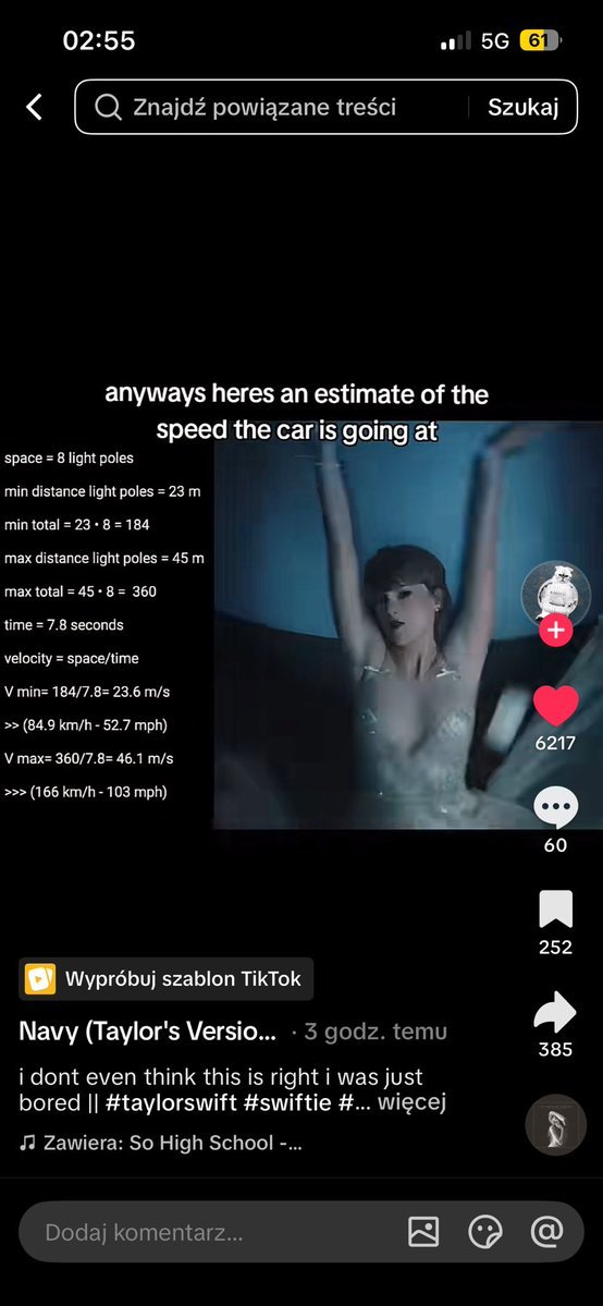 cruelrush's tweet photo. They figured out how fast the car was going in this scene wow I love swifties 😭 https://t.co/KSrXVmzEpX