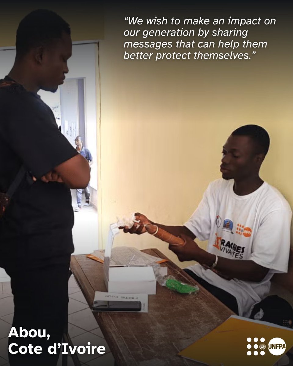 UNFPA_WCARO's tweet photo. 🚀In Côte d’Ivoire, a team of young advocates reached more than 400 people in just three days through peer-to-peer awareness activities in Bouaké and surrounding areas.
Find more👉 https://t.co/fqyrdbcviZ
#YouthImpact #YouthLeadership #PeerEducation #UNFPA #CotedIvoire https://t.co/Z6NtuPQ60T