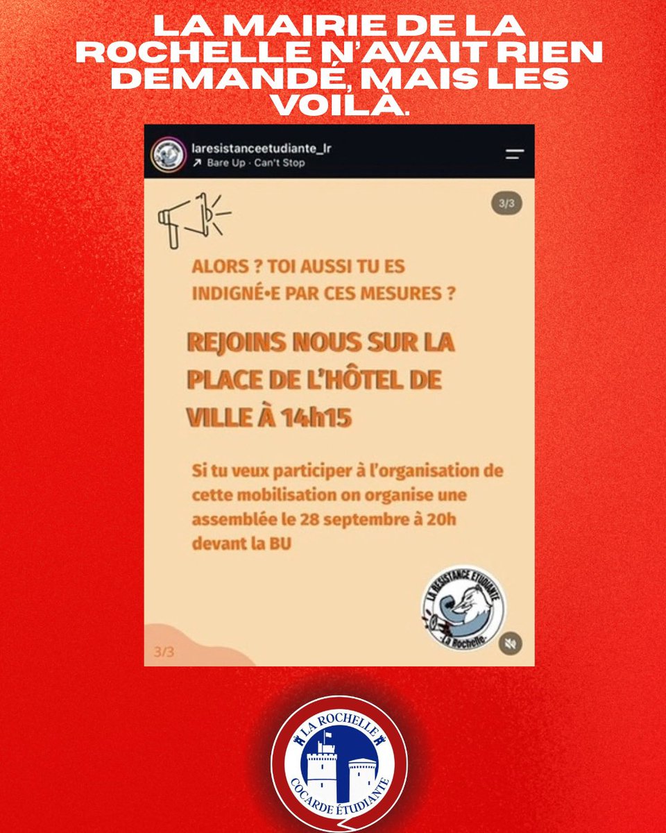 CocardeLR's tweet photo. Zéro résultat à la fac, alors ils déménagent leur zéro résultat devant la mairie. Le changement, c'est maintenant (enfin, dans une version sans effet).😂😂 https://t.co/AHGI5frdm8