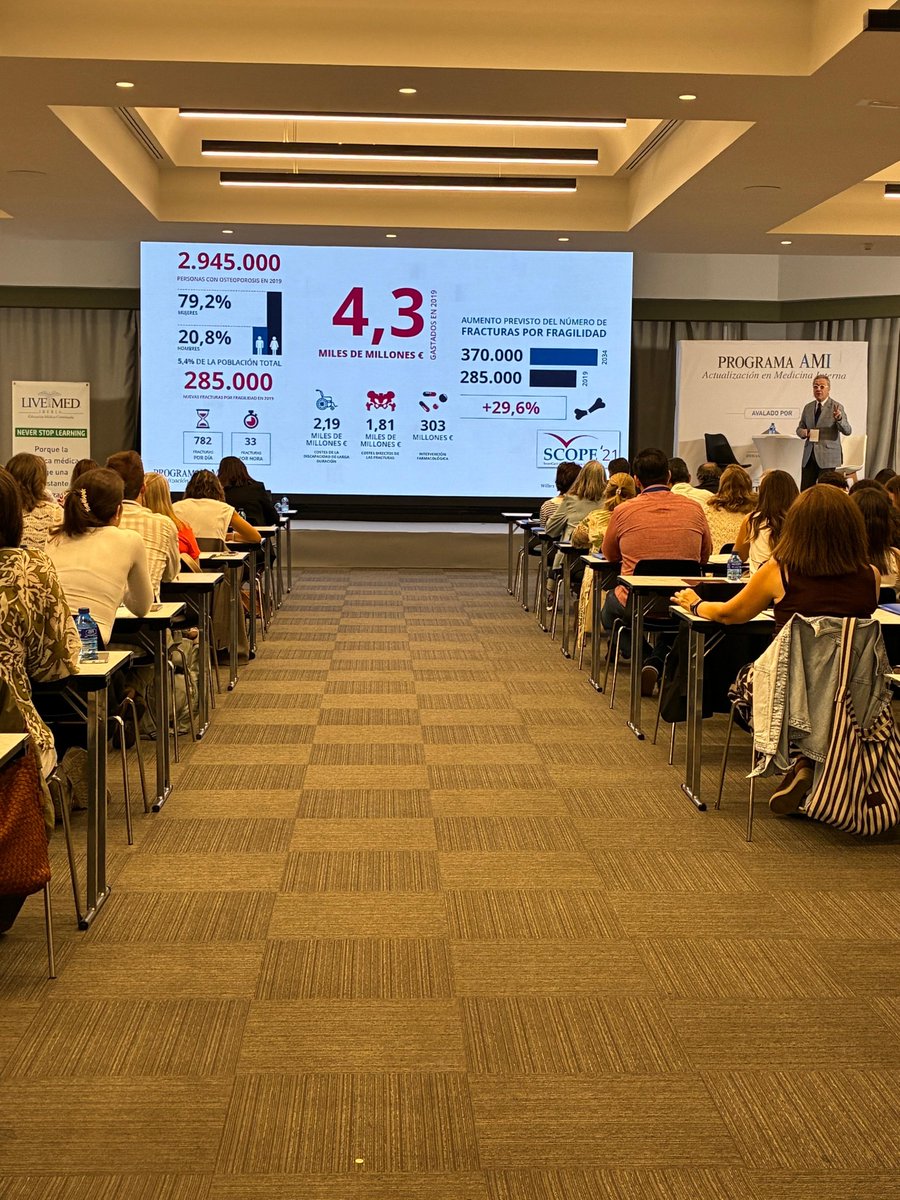 LivemedIberia's tweet photo. 🟢 ¡Arrancamos las ponencias del #ProgramaAMI!
El Dr. @doctorneyro nos habla sobre "El tratamiento secuencial de la #osteoporosis como enfermedad crónica". Analizamos el abordaje a largo plazo y la estrategia terapéutica en la salud ósea. 🦴
🧵 Seguimos en directo 👇 https://t.co/C3pX4rSj8Y