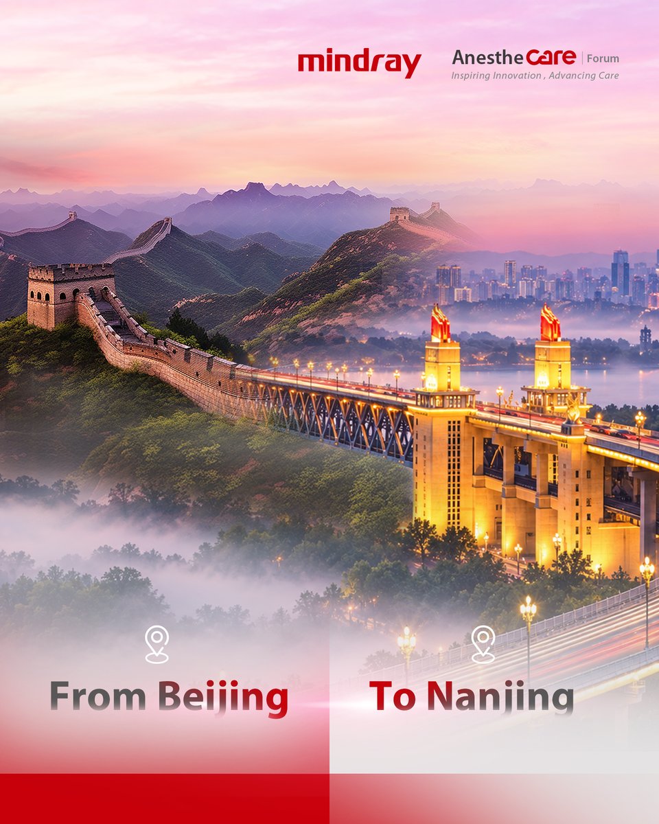 MindrayGlobal's tweet photo. 💡Inspiring Innovation, Advancing Care

Beijing ➡️ Nanjing.  Global experts united at the Mindray AnestheCare Forum to share the latest insights on precision perioperative care — HFJV, lung protection, percision dosing, and more.

Stay tuned for what's next. https://t.co/vo4hqCFaOm