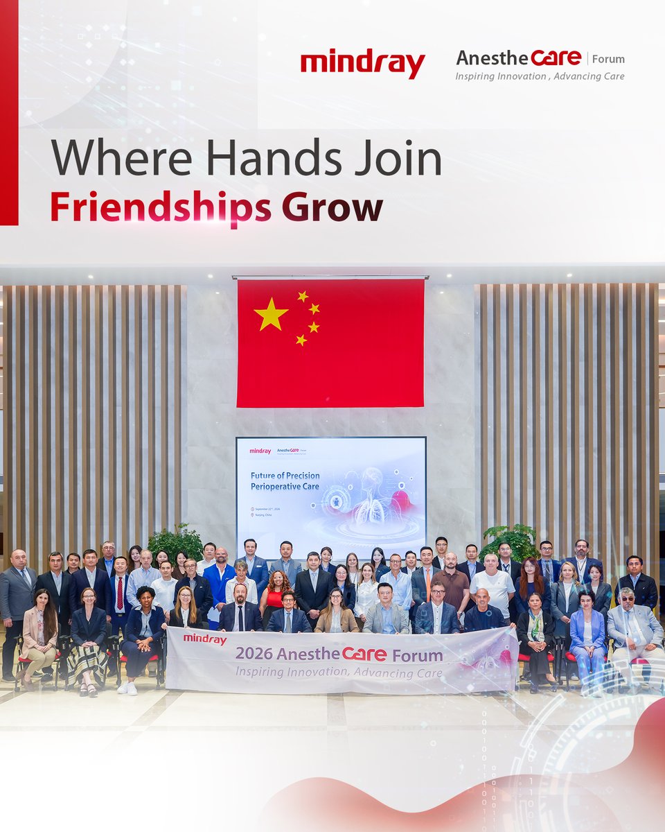 MindrayGlobal's tweet photo. 💡Inspiring Innovation, Advancing Care

Beijing ➡️ Nanjing.  Global experts united at the Mindray AnestheCare Forum to share the latest insights on precision perioperative care — HFJV, lung protection, percision dosing, and more.

Stay tuned for what's next. https://t.co/vo4hqCFaOm