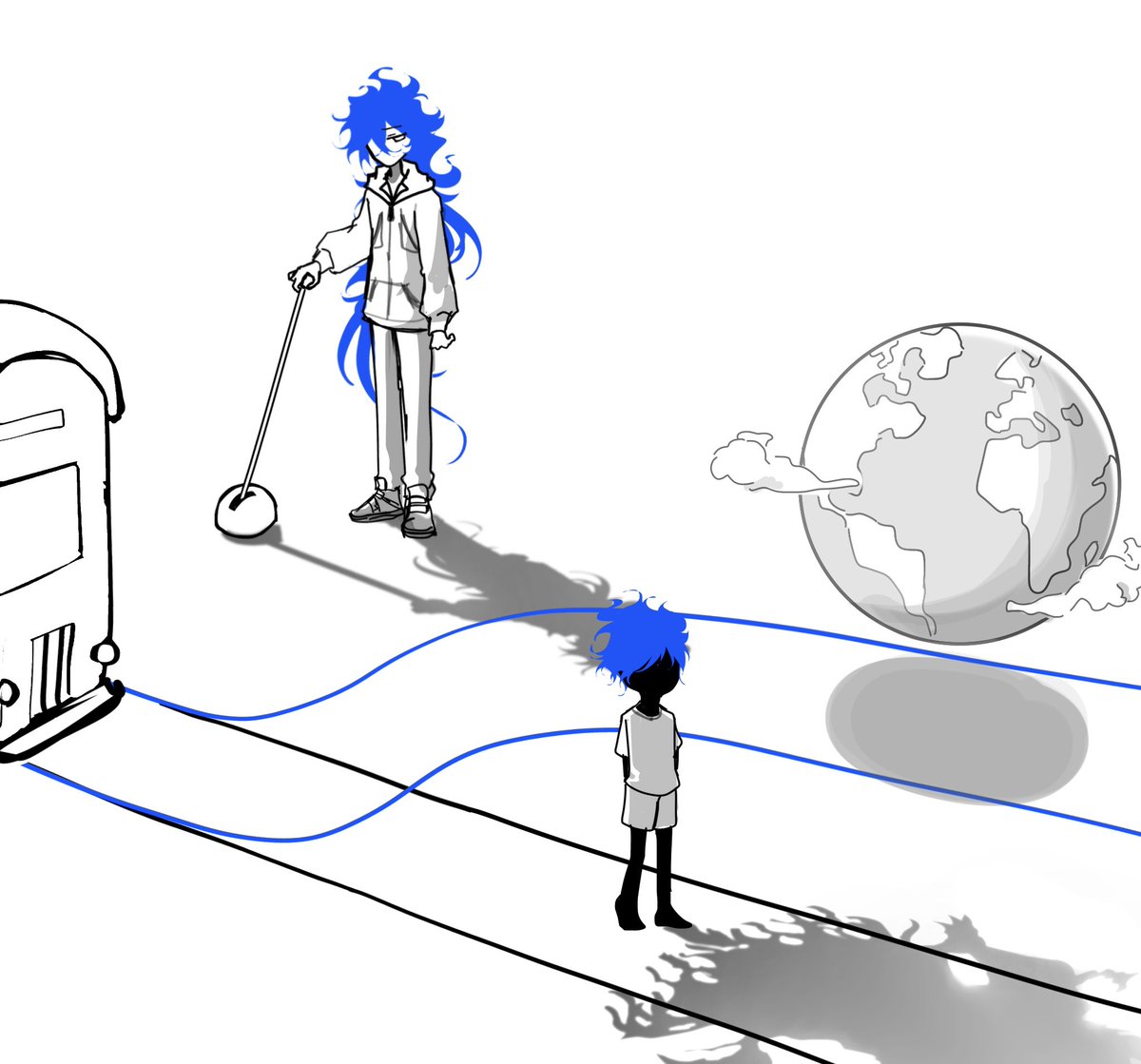 Anthiien's tweet photo. the trolley problem asks, if you could trade one's life to save many others, would you do it? #twst https://t.co/pp4RCode8b