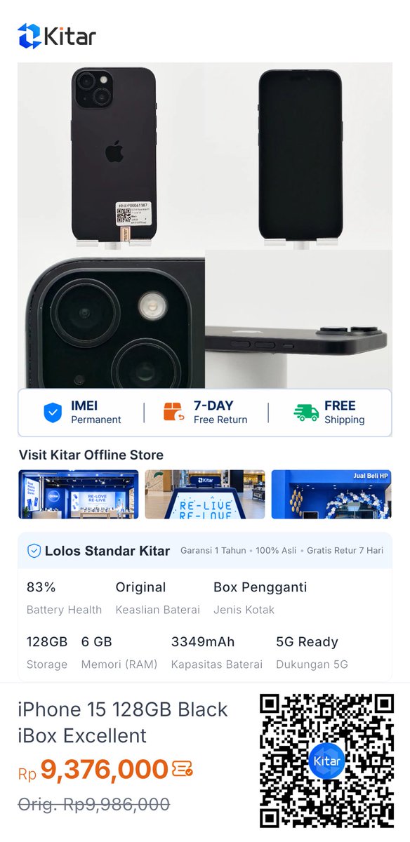 KeidoKitar's tweet photo. @sharingwithpiw Free ongkir seindonesia ada garansi 1 tahun https://t.co/qflg51D9VL