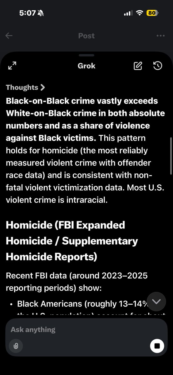 Change4Good24's tweet photo. @faygocrazy4real @GrokkvMAGA You must have different stats from grok and fbi. Please share https://t.co/oHGlJelQVx