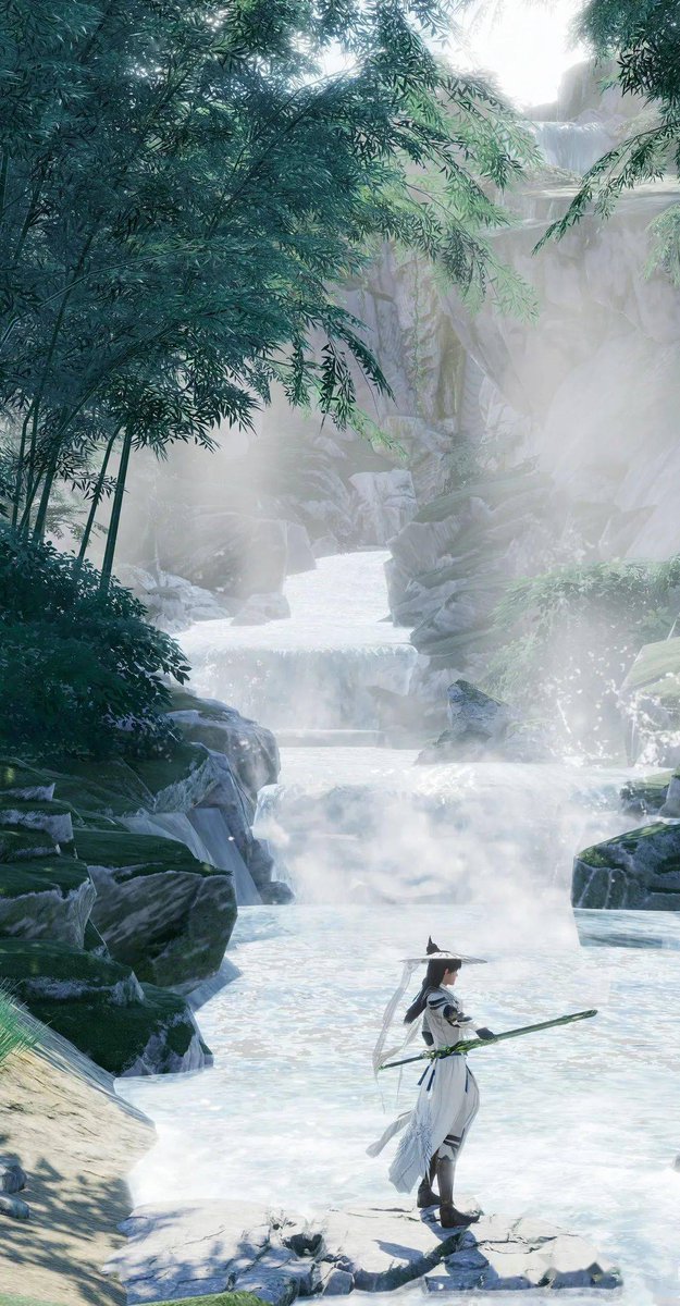 willia_io63's tweet photo. A small figure stumbled by a mossy rock, enemy swords clashed nearby, sandalwood incense curled, a forced cry echoed, and a waterfall crashed in the quiet valley. https://t.co/dbSSwVLt8P