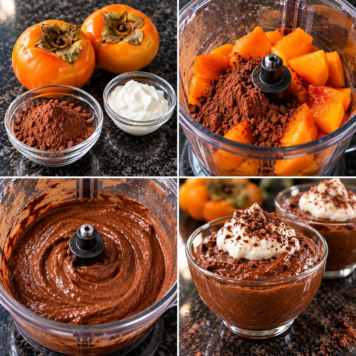 Cheflorarecipes's tweet photo. Persimmon Chocolate Mousse — Serves 2

Ingredients

2 ripe persimmons
2 tbsp unsweetened cacao powder

Optional toppings

Plain yogurt or whipped cream
A light dusting of cacao powder https://t.co/nrb01i48MF