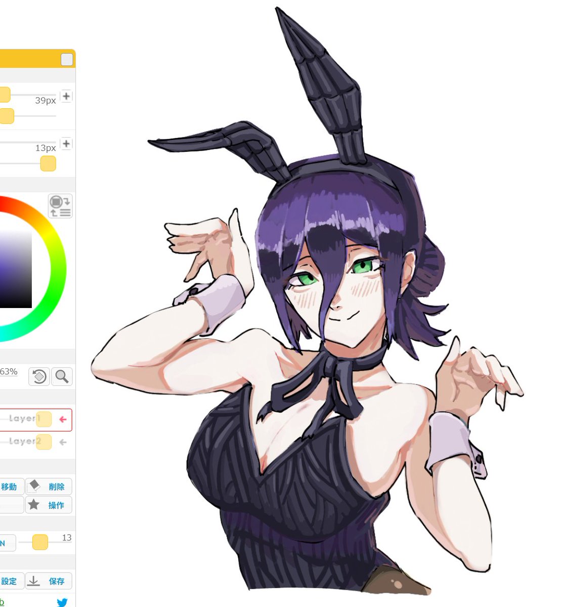 da2riki's tweet photo. 絵チャでレゼバニー🐇
#レゼ #チェンソーマン‌ https://t.co/leqiFNdyyG