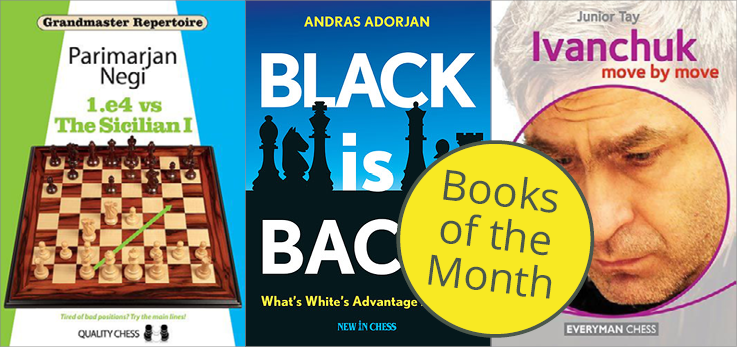 NewInChess's tweet photo. Final days to get a 40% discount on selected titles

There are still a few hours left in September, so do not miss out on this opportunity. In the whole month of September, you can choose from three selected titles to purchase at a 40% discount.

Unfortunately the Ivanchuk: Move by Move book is sold out !

https://t.co/zRbekUDHvG
