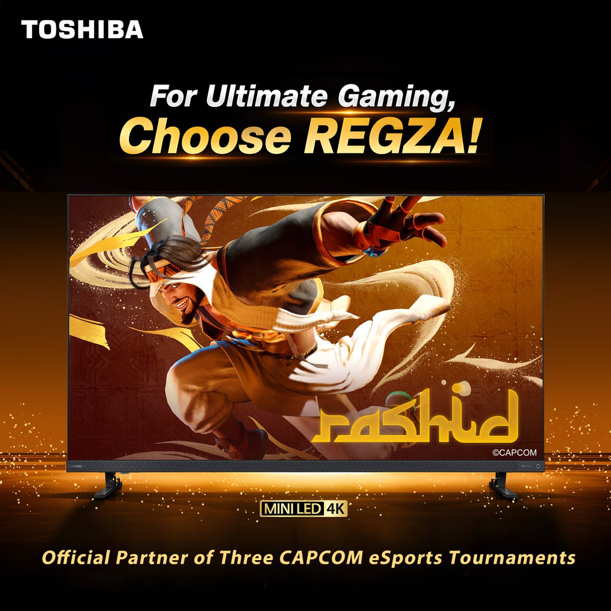 ToshibaTVGlobal's tweet photo. Don’t just see the battle. Feel it. 🎮
With a powerful Bass Woofer and Dolby Atmos, Toshiba TV Z670 brings immersive sound to every gaming moment.
Toshiba TV. Turn up the action. ⚡
#ToshibaTV #GamingTV #MiniLED4K #GameModePro #CAPCOM https://t.co/gkr9ftZJGU