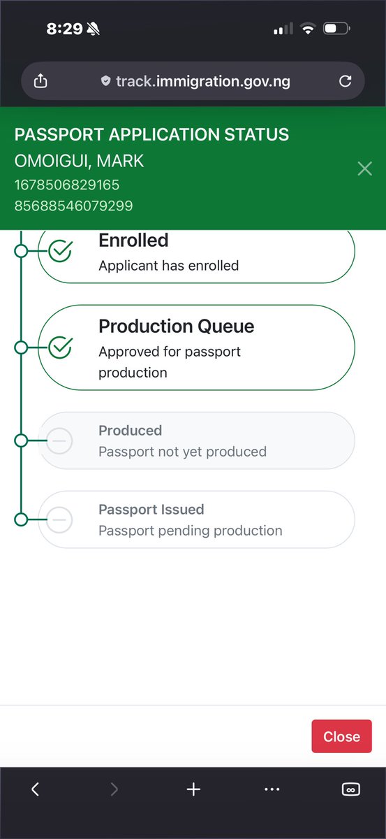omoiguimark's tweet photo. @nigimmigration I completed my biometric registration, and my Nigerian passport has been in the production queue for about a month. I am currently in the UK and have not yet received my passport. I have tried contacting the London office, but my calls go to voicemail. https://t.co/YfP6SKrvfy