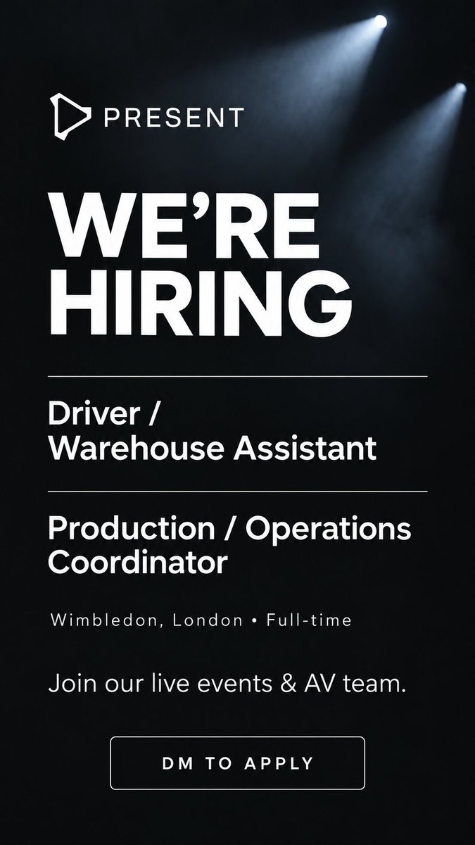 presentcomms's tweet photo. We're recruiting. https://t.co/xH6u0N667L