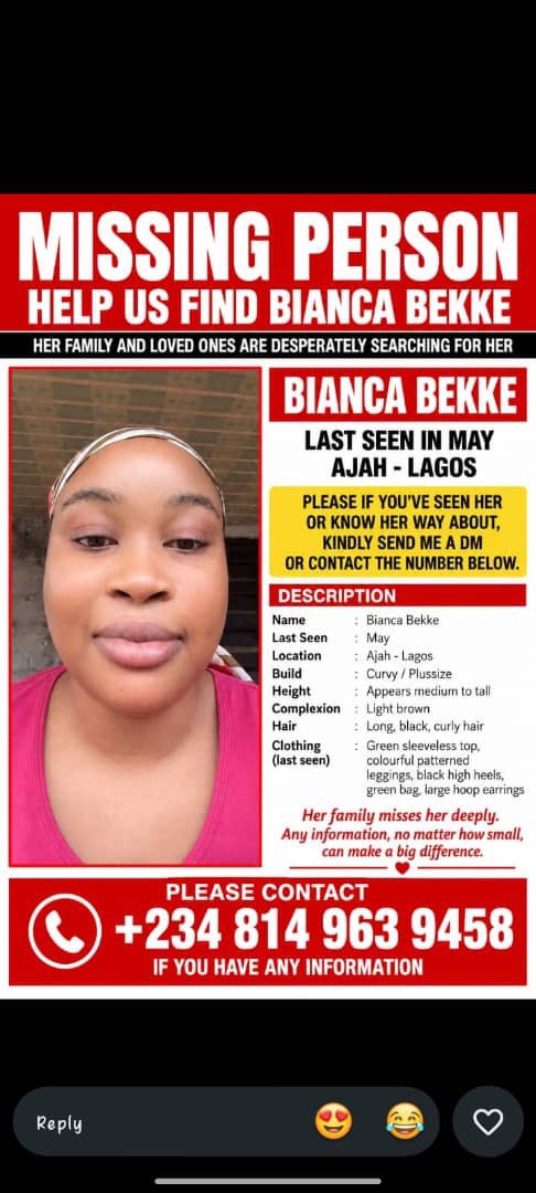 Channels_imsu's tweet photo. My friend’s sister has been missing, please help repost https://t.co/LGSWNHPFp3
