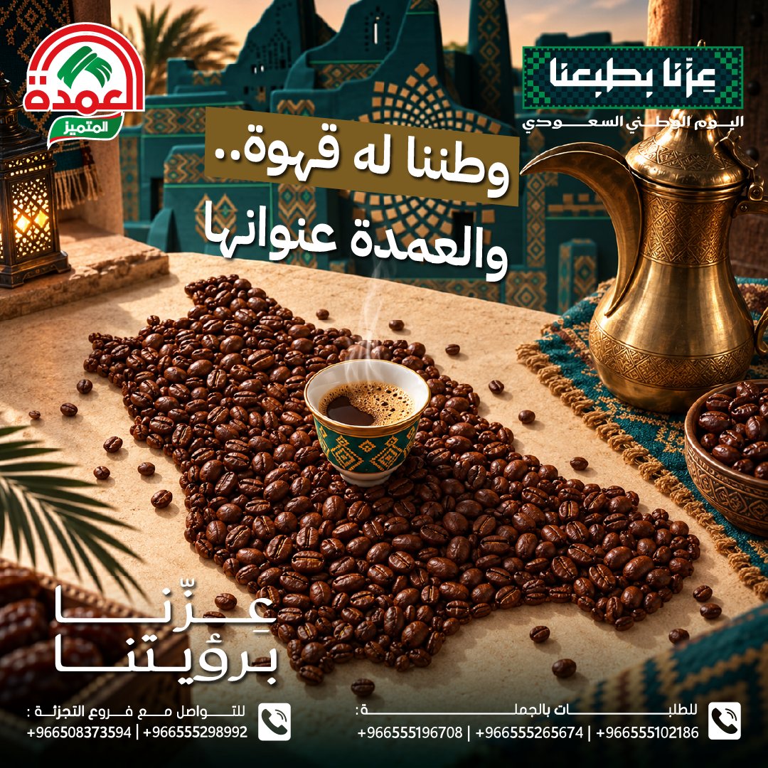 elomdatrading's tweet photo. ☕🇸🇦 وطننا له قهوة… والعمدة عنوانها!

قهوة عربية بطعم أصيل، وجودة تليق بفنجان يجمعنا على الكرم والضيافة. 🤎

📦 الجملة:
+966555196708 | +966555265674 | +966555102186

🛍️ التجزئة:
+966508373594 | +966555298992

🌐 https://t.co/SrMyMHNceY

#العمدة #قهوة_العمدة #قهوة_عربية https://t.co/6VSVT1qEQ7