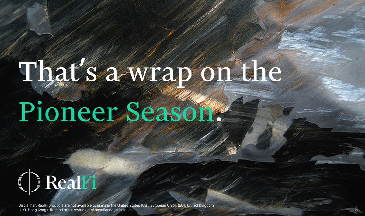 realfi_co's tweet photo. First things first: thank you 🗣️

Whether you tested one feature or hammered on the whole app, you helped shape @realfi_co during the Pioneer Season, and we're genuinely grateful.

With the Cardano mainnet launch just around the corner (scheduled for 1 October), we want to clarify exactly when the Pioneer Season ends, what happens to your R-Points, and when you can start earning points again.

Key dates:

• 29 Sept, 12:00 SAST (10:00 UTC): Pioneer Season ends; testnet R-Point accrual stops

• 1 Oct: Cardano mainnet scheduled to launch; Voyager Season begins

A few important notes and ongoing actions:

• Final eligible testnet activity will continue to be processed. Your provisional Pioneer balance may therefore change as bug-bounty allocations are finalised and additional abuse checks are completed. 

Further details will be communicated in due course.

• Conversion eligibility depends on the Mainnet participation requirement and the other conditions in the Points Program Terms, and the total Pioneer Season RFG allocation has not yet been set. 

Details: https://t.co/wtTCuEBVPM

Mainnet is almost here. 🚀 If you took part, be sure to link your testnet wallet to your mainnet anchor address on https://t.co/Isk7NQ5XLp

For the full scoop: 
https://t.co/Gq0TVXUVE1

That's a wrap – see you soon!

RealFi products, services, R-Points conversion, and RFG are unavailable to persons located in, or resident in, the United States, European Union, United Kingdom, Hong Kong, and any other Prohibited Jurisdiction (as defined in the RealFi Terms of Service), including sanctioned jurisdictions.

R-Points are non-transferable testnet reward points with no monetary value and confer no right, claim, or entitlement to RFG or any other asset. No person acquires any right to RFG unless and until RFG is actually delivered.

Any conversion is discretionary and subject to eligibility, verification, anti-Sybil checks, and the Points Program Terms, which RealFi Foundation may amend.

Nothing here is an offer or solicitation to buy or sell any asset, or financial, legal or tax advice. Dates and programme details may change.