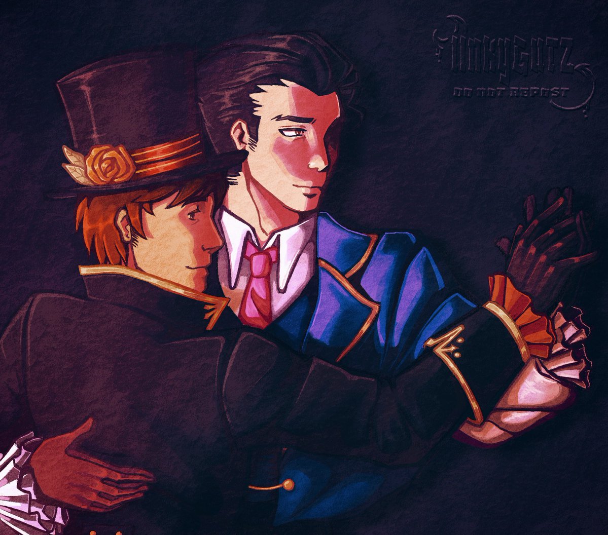_iinkygutz_'s tweet photo. The Professor and the Lawyer 🧡 💙

#ProfessorLayton #AceAttorney https://t.co/18vaewB6ud