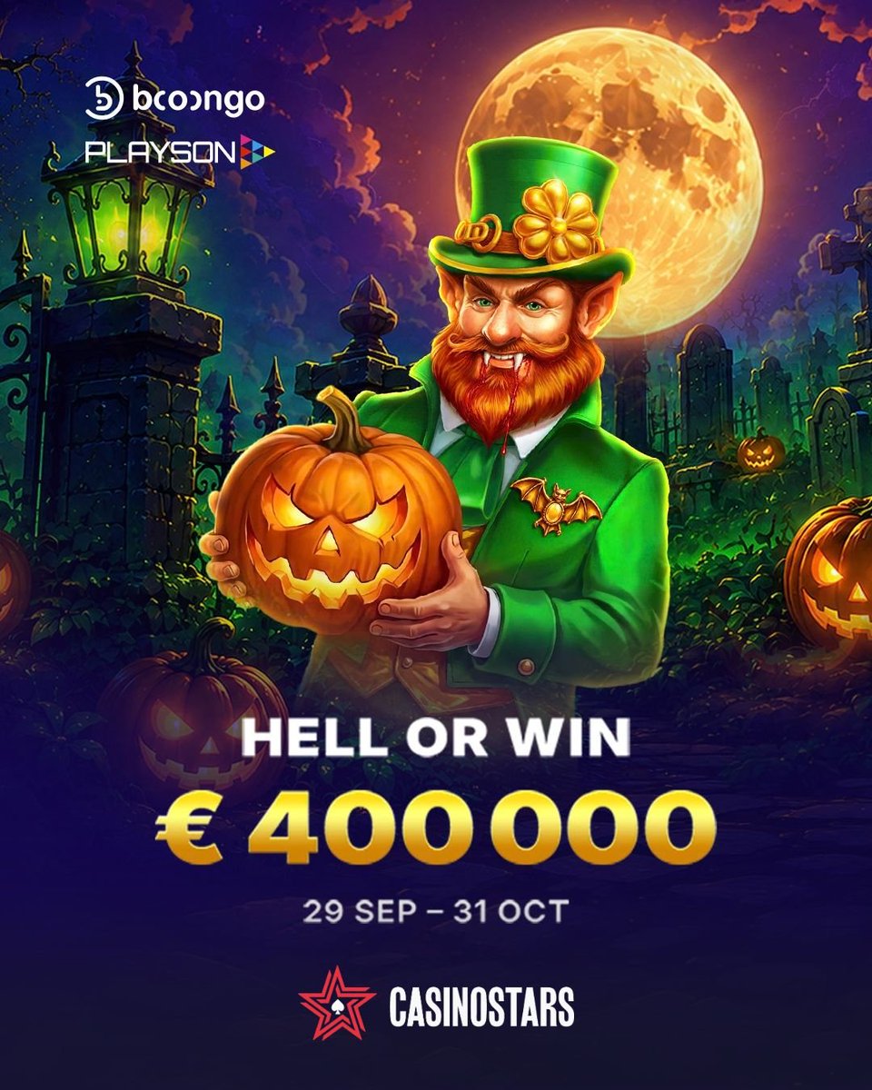 casinostarsio's tweet photo. 🔥 HELL OR WIN 🔥
Playson × Booongo Network Tournament Series 🎰
💰 €400,000 prize pool
🏆 5 tournaments
📅 29.09 – 31.10.2026
Go through hell or walk away a winner? 😈👑
#HellOrWin #Playson #Booongo https://t.co/MEQbzHSZo7