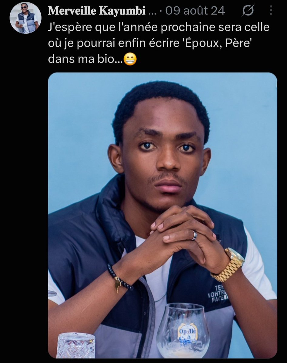 MerveilleKayumb's tweet photo. CHÈRE FUTURE ÉPOUSE: LETTRE OUVERTE.

Le 9 août 2024, j'écrivais que j'espérais enfin mettre "ÉPOUX, PÈRE" ds ma bio l'année suivante.
On est en 2026, tjrs rien de concret.

Alors j'ai décidé d'écrire UNE LETTRE À MA FUTURE ÉPOUSE

Elle doit bien traîner quelque part. Thread 🧵👇 https://t.co/sefMauCL1V