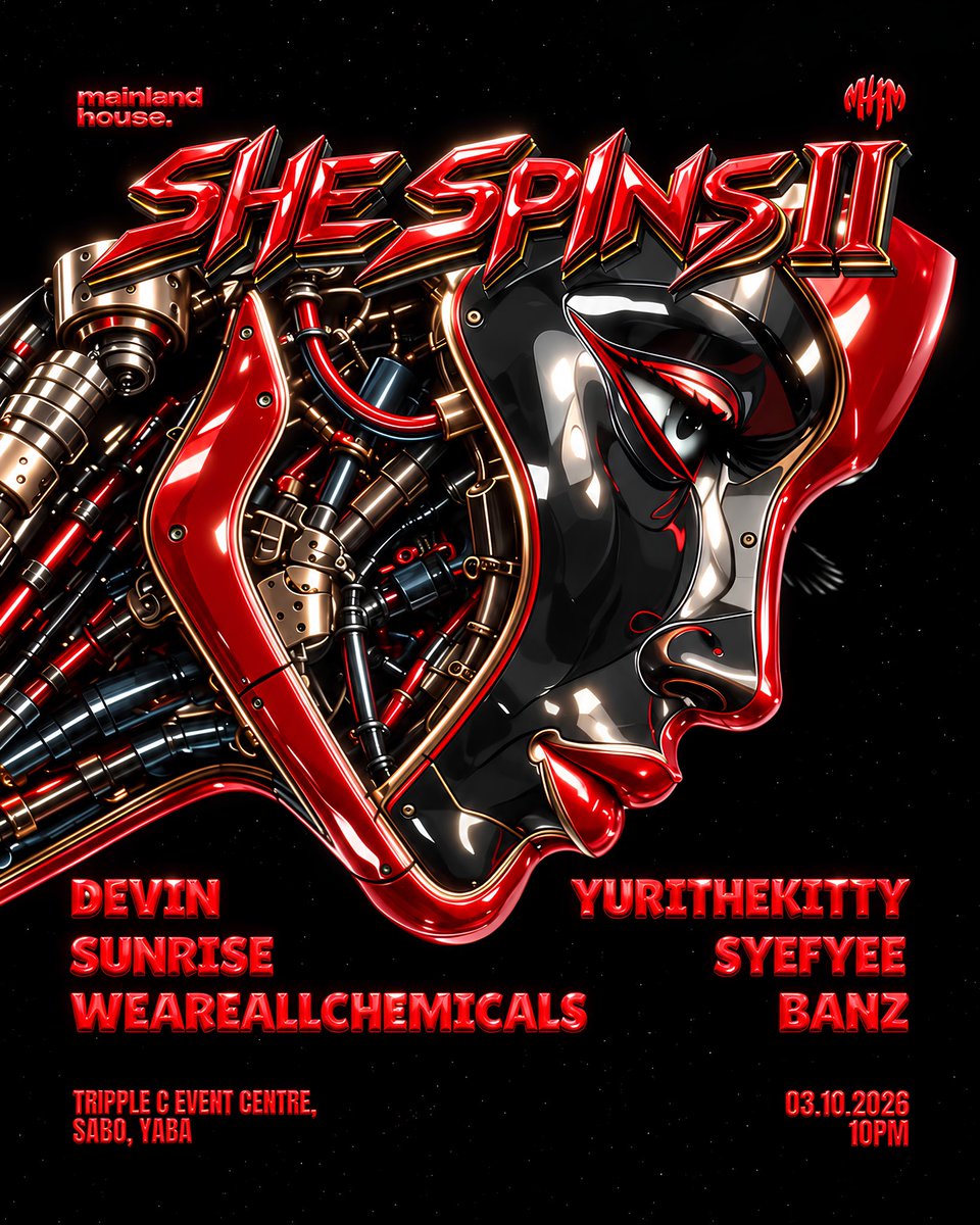 MainlandHouse's tweet photo. THE FULL LINEUP IS FINALLY HERE 🔥

On October 3rd, these SPINSTARS take you through a journey quite unlike anything you’ve been on before.

The lineup is set. The room is waiting. The only thing missing is you.

Final ticket sales are live! https://t.co/6dBxVEospF