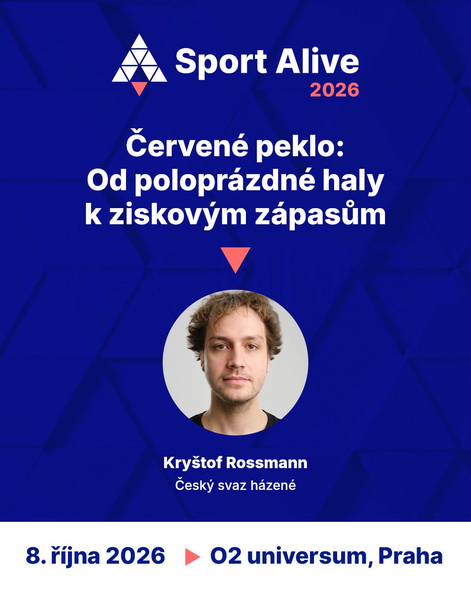 sport_alive's tweet photo. ‼️ ZMĚNA PROGRAMU 📢

Z pracovních důvodů se letošního Sport Alive nebude moci zúčastnit Bobby Perez ze San Antonio Spurs. 🏀  Na Perinvest Stage ho nahradí neméně zajímavá case study z prostředí české házené. 🤾🏼

Kryštof Rossmann, Head of Marketing and Communication @CeskaHazena, představí příběh projektu "Červené peklo" a cestu od poloprázdných hal k tisícům fanoušků. Jak pomohly fanouškovská identita, branding a nový koncept zápasů proměnit házenou v atraktivní sportovní zážitek? A jak se daří monetizovat ženský sport?

🎟️ Vstupenky ➡️ https://t.co/HWrZpmQGTc
⏰ Časový harmonogram ➡️ https://t.co/VArX9V1lXJ
📢 Témata konference & speakeři ➡️ https://t.co/4iM8ablIA2