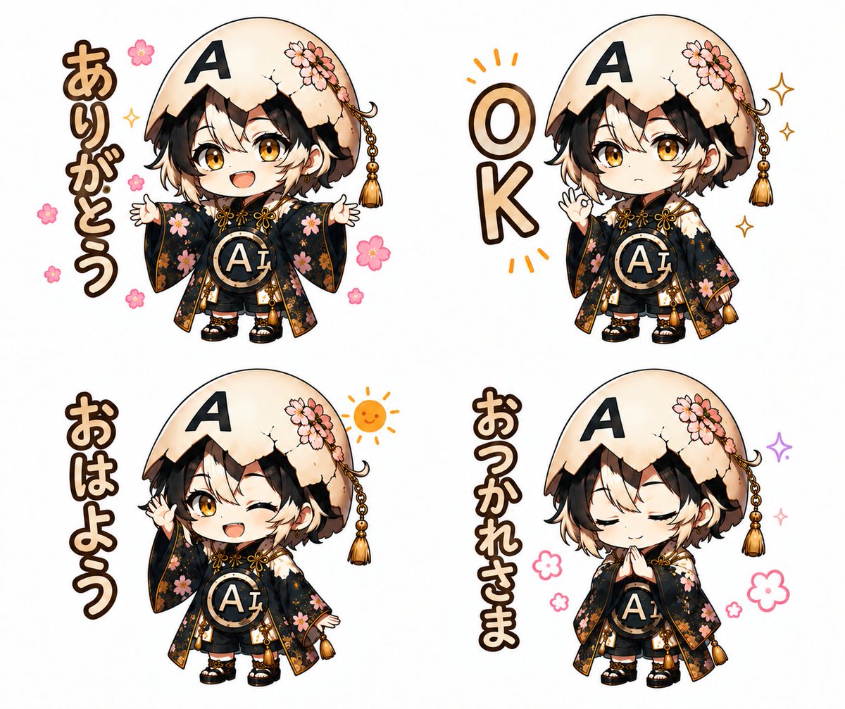 Ekakin710's tweet photo. マークアートAI卵のちびキャラのLINEスタンプ👤
AIやAGIをテーマにしたマークの擬人化なのですが、皆さんはどう思いますか?
個人的には気に入ってるマークアートのひとつです
#AI卵 #LINEスタンプ #AIart https://t.co/xPltF7nD2K