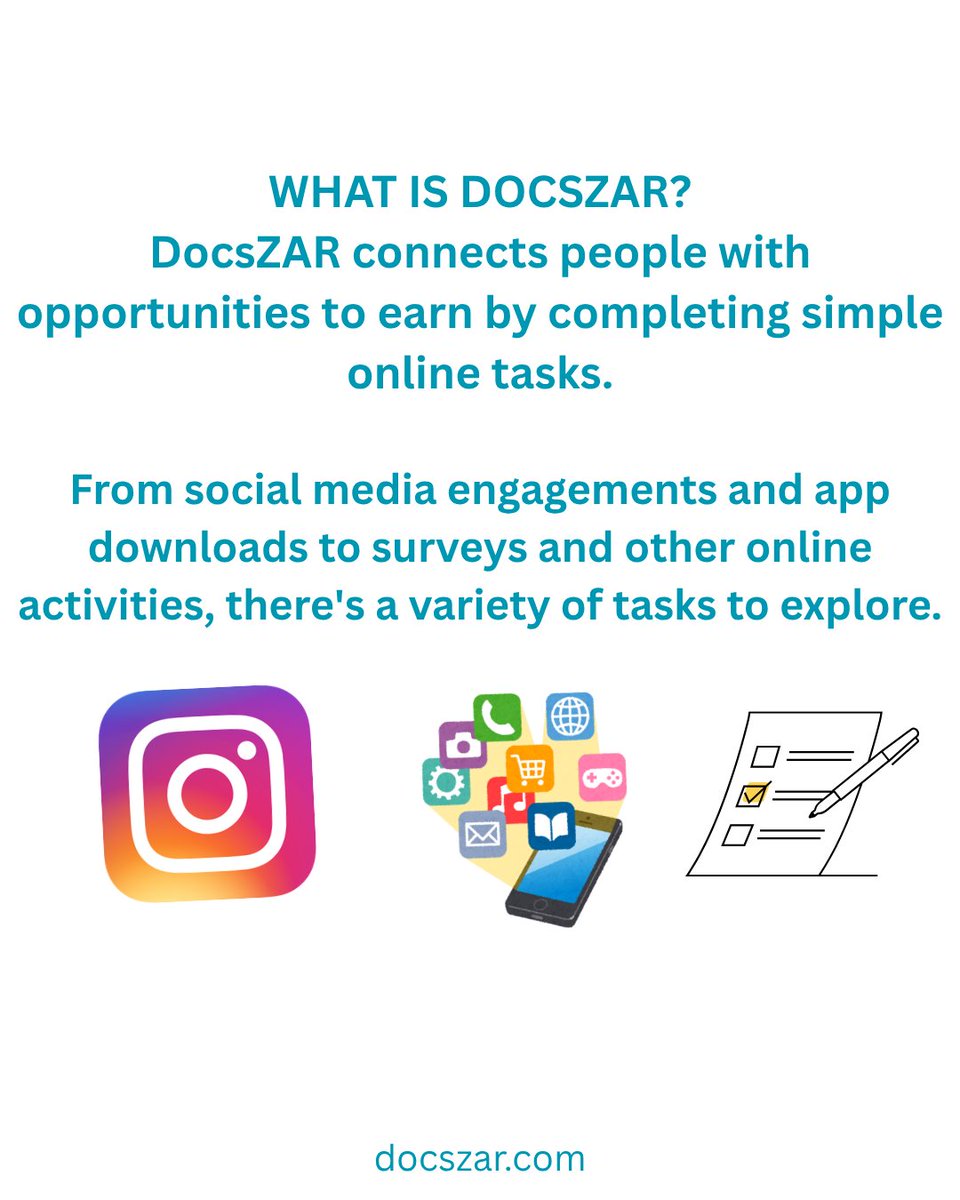 DocsZAR_'s tweet photo. 🚀 DocsZAR is officially live!

Discover online tasks, explore opportunities, and connect with a platform built for both task performers and task creators.

Ready to explore? 👀

https://t.co/k1yQcQ66PW

#DocsZAR #OnlineTasks https://t.co/qlMyCdKXKA