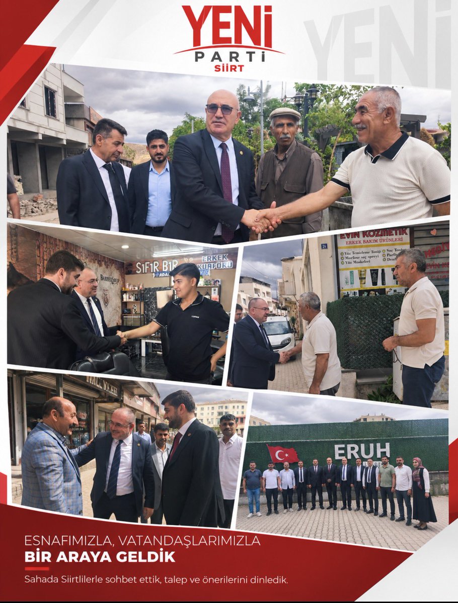 YENParti56's tweet photo. Yeni Parti olarak Siirt’in Eruh ilçesinde hemşehrilerimizle bir araya geldik; esnafımız�� ziyaret ettik, vatandaşlarımızla sohbet ettik, talep ve beklentilerine kulak verdik

Sokağın sesini, Eruh’un beklentilerini yerinde dinliyoruz ❤️

@vcanbilek @EvrimKarakoz @MTanal https://t.co/vpoOeoeWNB