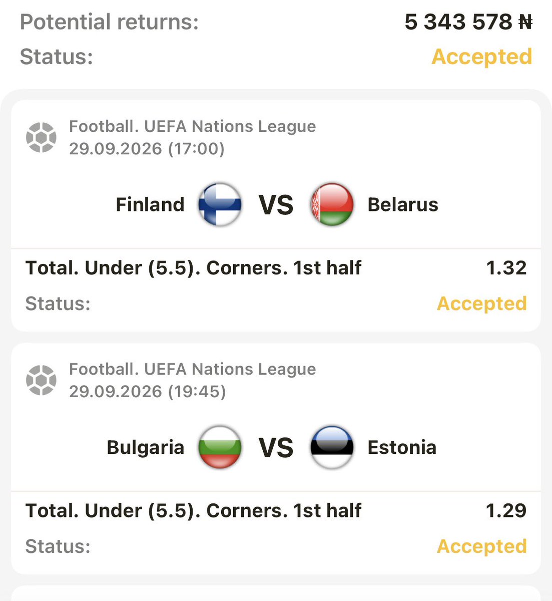 plutostats's tweet photo. Under 5.5 corners in the first half🔥 (100 odds)

Code: UN36R

Global Code: QS36R

Not on Afropari yet? Join now 👉 https://t.co/gBluY3ZRI2

App: https://t.co/JLC4V0e77K

welcome code: PLUTOSTATS https://t.co/OY81oyu97u