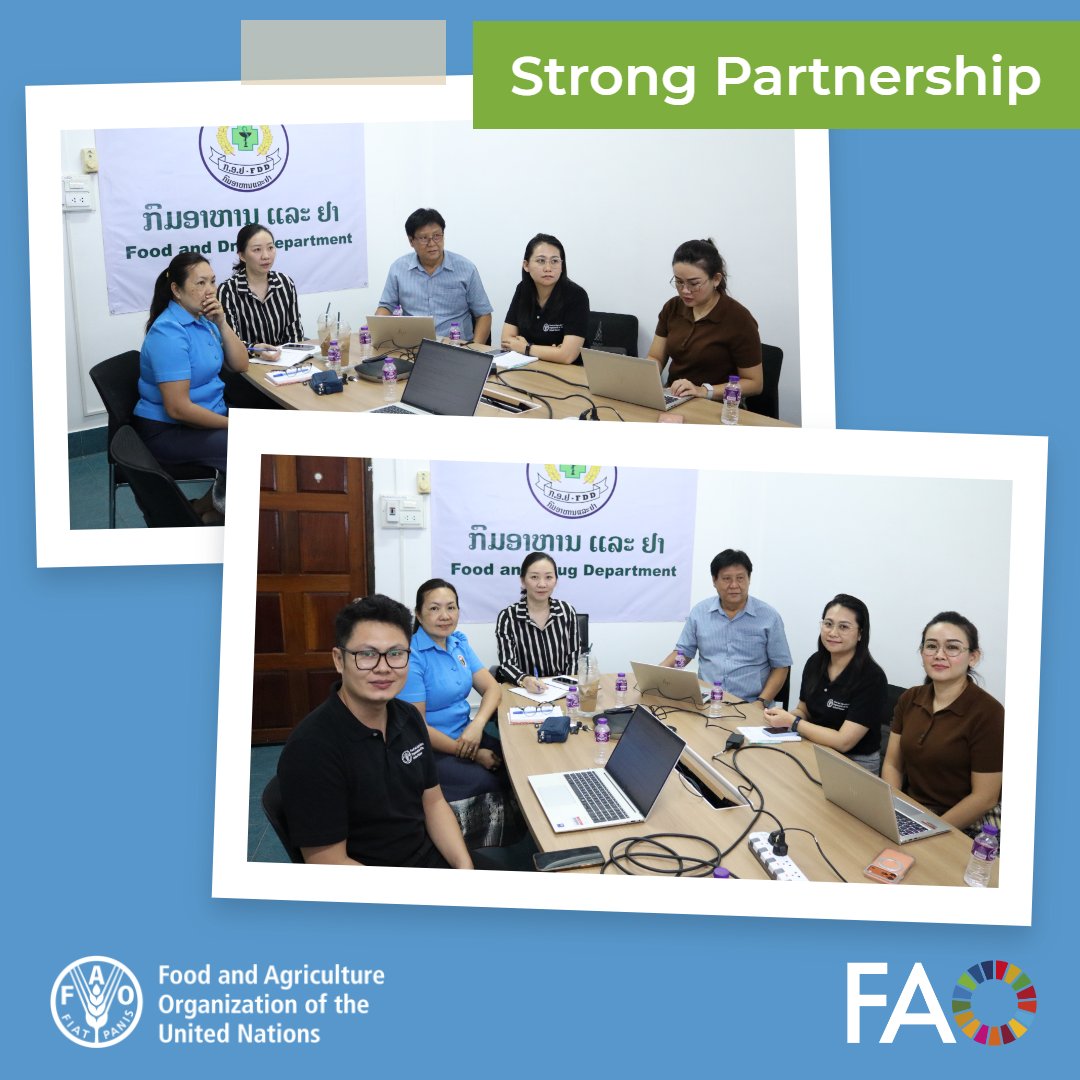 FAOLaoPDR's tweet photo. 🥬🔬 FAO and Lao PDR’s Food and Drug Department are advancing #OneHealth for Food Safety (#1H4FS) to strengthen capacities to prevent, detect & respond to food safety risks—from laboratories and surveillance to risk communication.
🍽️ Safer food, healthier communities.
#FoodSafety https://t.co/AoIIluychh