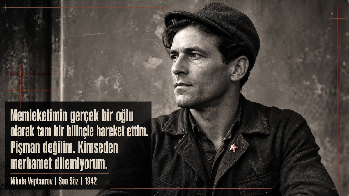 athe_comm's tweet photo. Vaptsarov devrimcinin bilincini onurdan sınıf bilincine taşır. "Memleket" burada soyut milliyet değil, ezilenlerin yaşamıdır. Pişmanlık ve merhamet talebi yerine, sömürüye karşı bilinçli eylem ve tarihsel sorumluluk öne çıkar. Özgürlük de kolektif mücadeleyle kurulur. https://t.co/raPZ0G1gTi