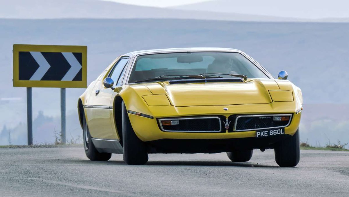 evomagazine's tweet photo. The Maserati Bora was a curious mix of Italian design and French engineering. Now more than ever, it’s a deeply desirable grand touring supercar. https://t.co/Byxvj3YHoR